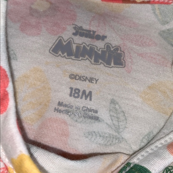 NWT Disney Minnie Mouse Floral 2pc Set Yellow & Pink 18M - Picture 8 of 11